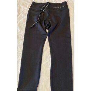 FITWEAR Kids Black Leggings XS Athletic‎ Activewear Cropped Workout Pants